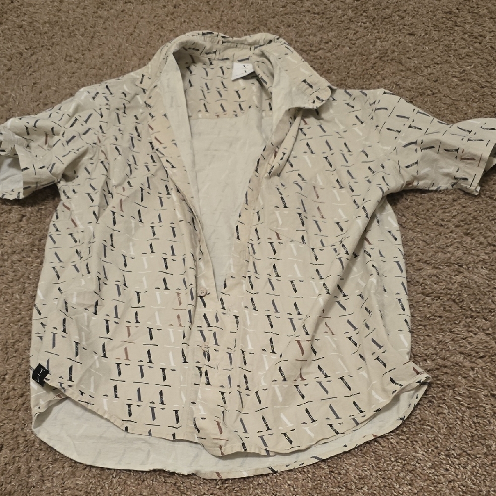 Cream Lane 8 Short Sleeve Button Down
